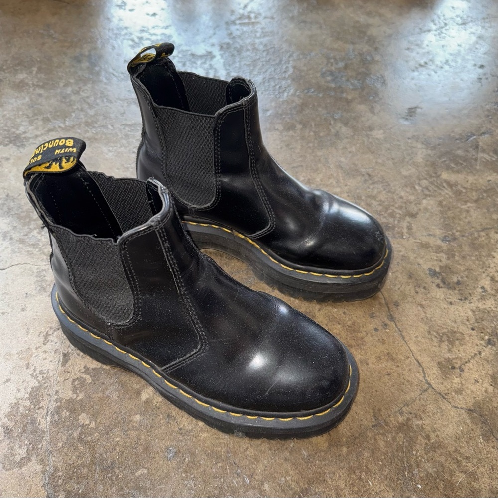Dr. Martens Black Leather Ankle Boots
